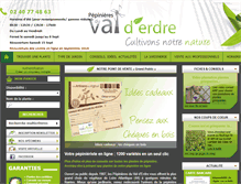 Tablet Screenshot of pepinieres-valderdre.fr